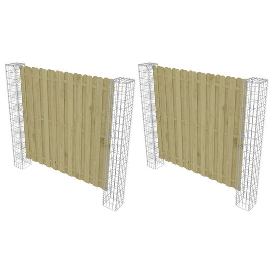 vidaXL Stâlp de gard de Grădină din Metal 20x20x190buc 2buc Silver