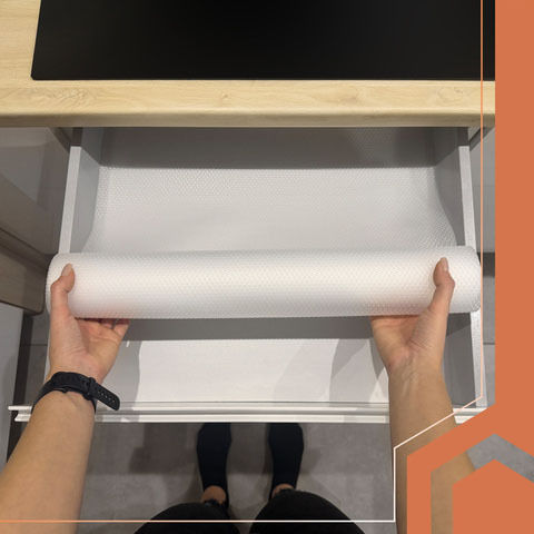 Suprafață Antiderapantă Pentru Dulapuri Și Sertare De Bucătărie Albă 500x50 Cm Ruhhy