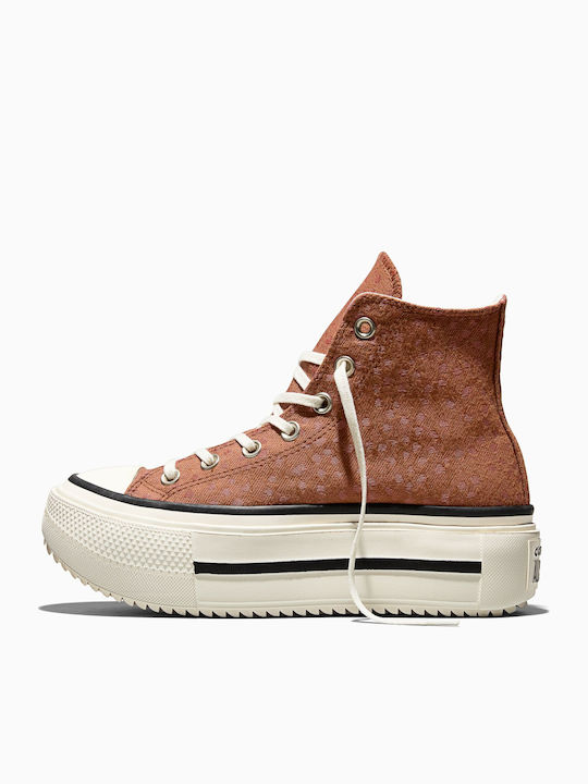 Chuck Taylor All Star Damen Flatforms Stiefel Unearthed / Egret / Schwarz