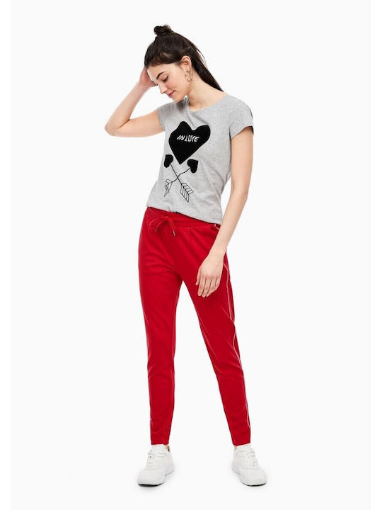 Damen Stoff Hose Red