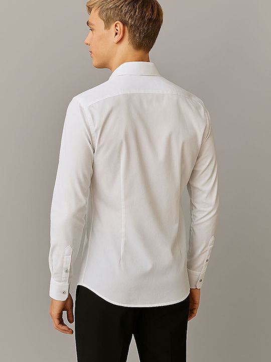 Langärmlig Hemd White with Black Details