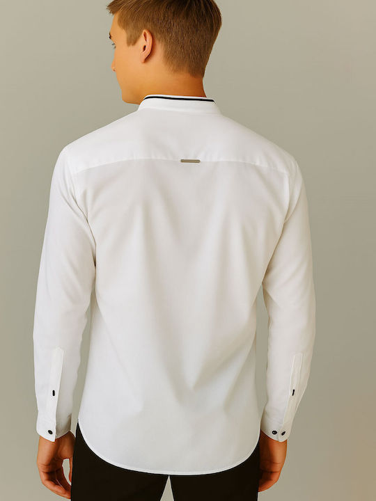 Langärmlig Hemd White