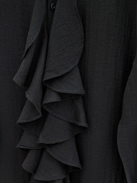 Cu mânecă lungă Cămașă Black