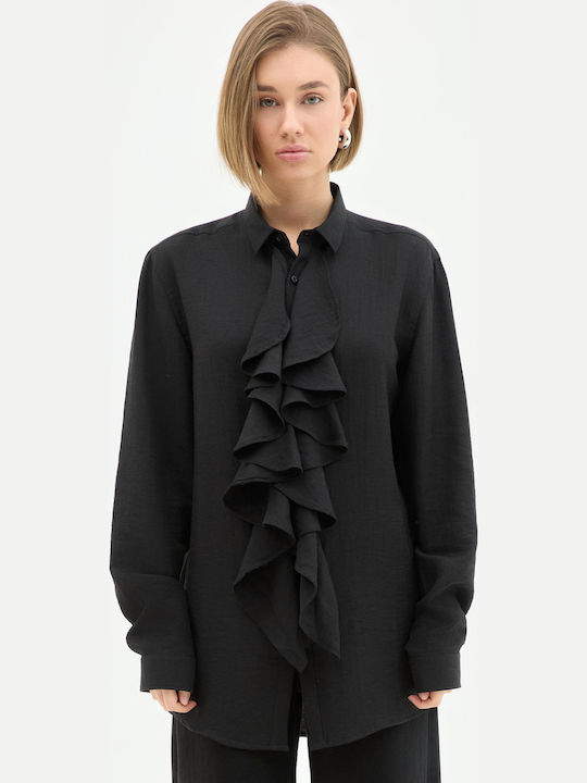 Cu mânecă lungă Cămașă Black