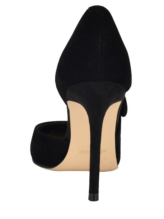 Suede Black High Heels Fhalon