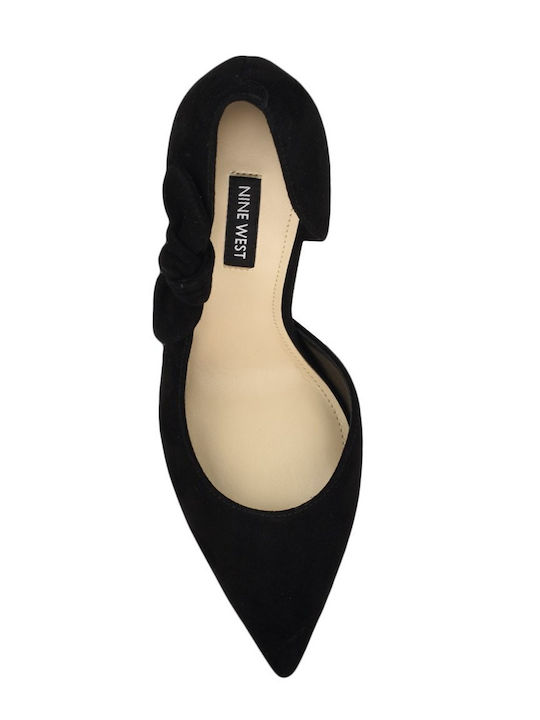 Suede Black High Heels Fhalon