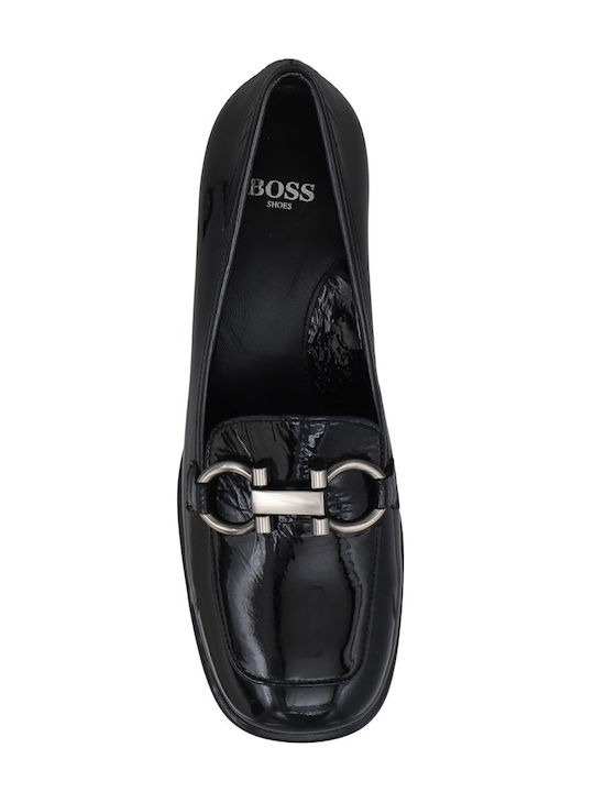 Patent Leather Black Medium Heels