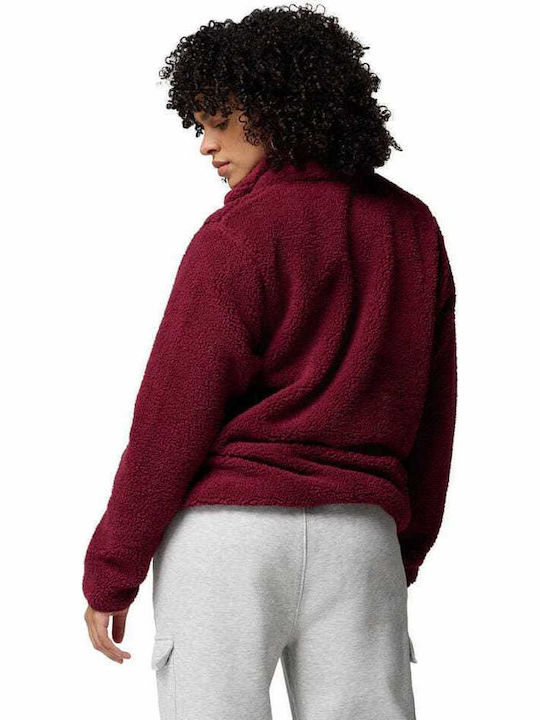 West Bend Full Women's Cardigan with Zipper Burgundy