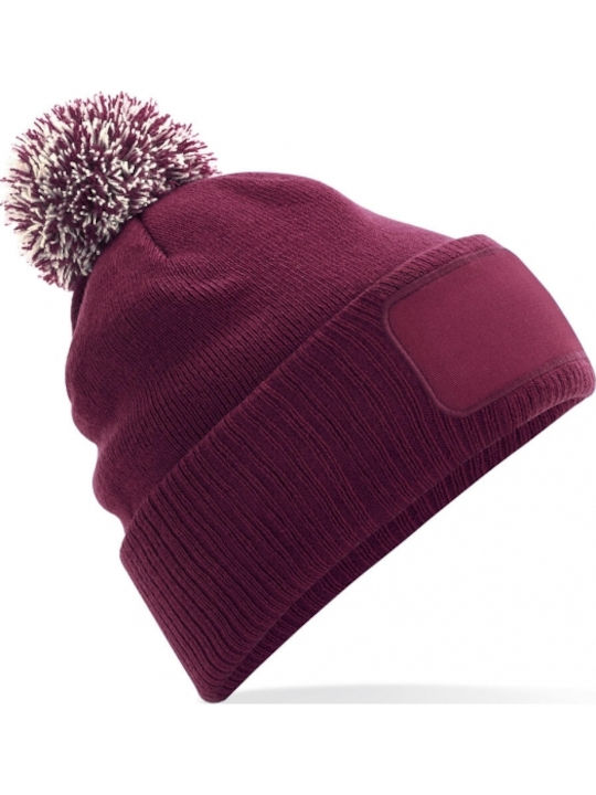 Stranger Things Beanie Unisex Beanie with Rib Knit in Burgundy color