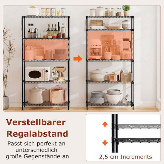 Metal Bookcase 182x35x91 cm Metal Bookcase 182x35x91 cm