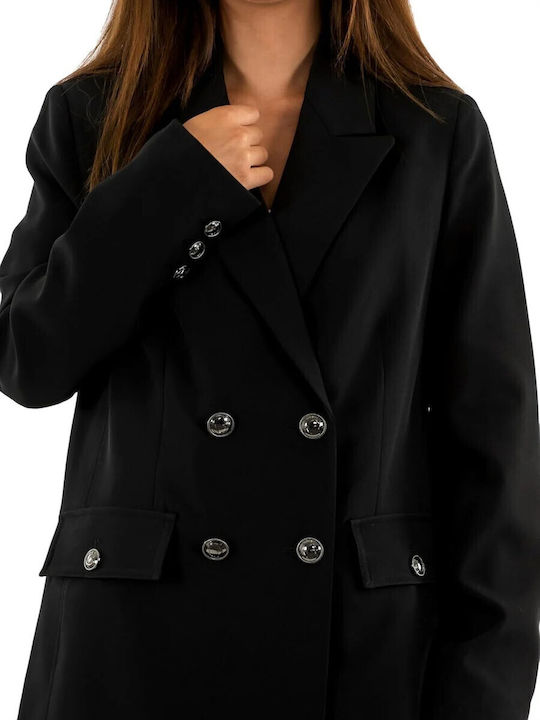 Guess Women's Double Breasted Blazer Black