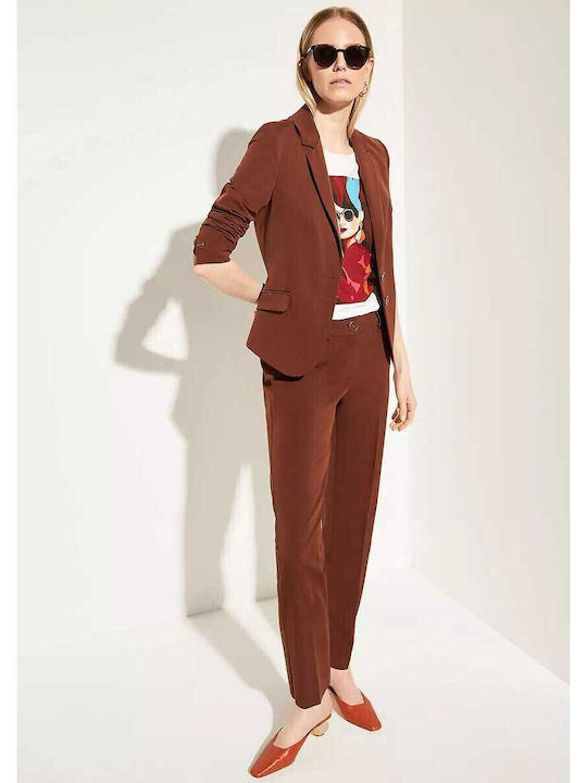 Comma Blazer pentru femei Sacou Burgundy