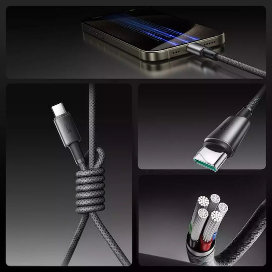 Joyroom S-A50 Unlimited Series Magnetic USB 2.0 Cable USB-C Male - USB-A 60W PD Gray 1.2m