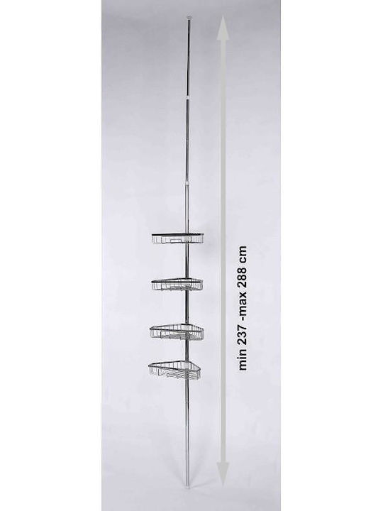 Inter Ceramic Corner Wall Mounted Bathroom Shelf Plastic 22x30x6cm