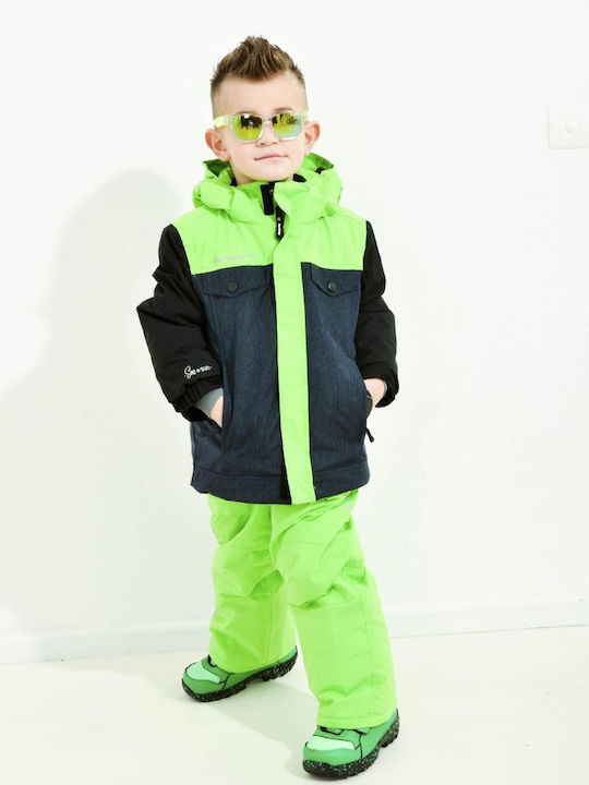 Sun Valley Kids Trousers for Ski & Snowboard Green