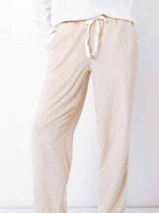 Aruelle Winter Damen Pyjama-Set Ivory Coast