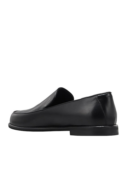 Δερμάτινα Γυναικεία Loafers σε Μαύρο Χρώμα