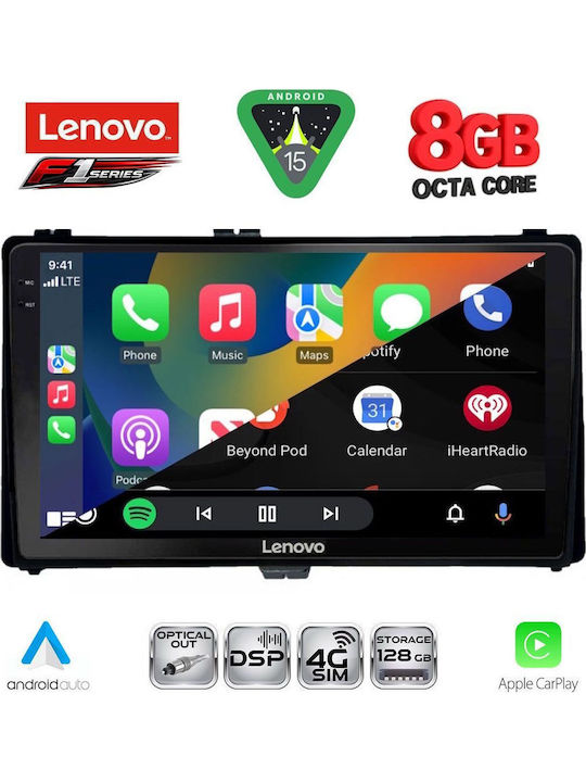 Lenovo Car Audio System for Toyota Auris / Aygo X / Corolla 2015 (Bluetooth/USB/WiFi/GPS/Apple-Carplay/Android-Auto) with Touch Screen 9"
