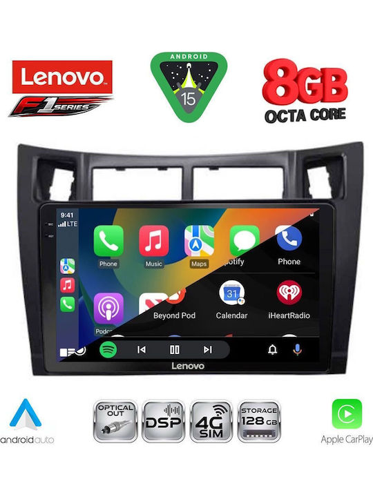 Lenovo Auto-Audiosystem für Toyota Yaris 2006-2011 (Bluetooth/USB/WiFi/GPS/Apple-Carplay/Android-Auto) mit Touchscreen 9"