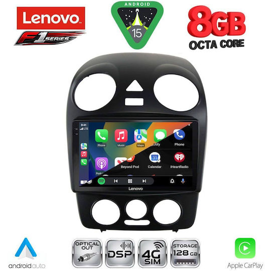 Lenovo Ηχοσύστημα Αυτοκινήτου για Volkswagen Beetle 2004-2011 (Bluetooth/USB/WiFi/GPS/Apple-Carplay/Android-Auto) με Οθόνη Αφής 9"