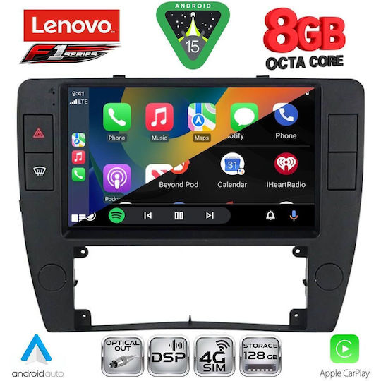 Lenovo Car Audio System for Volkswagen Passat 2000-2005 (Bluetooth/USB/WiFi/GPS/Apple-Carplay/Android-Auto) with Touch Screen 9"
