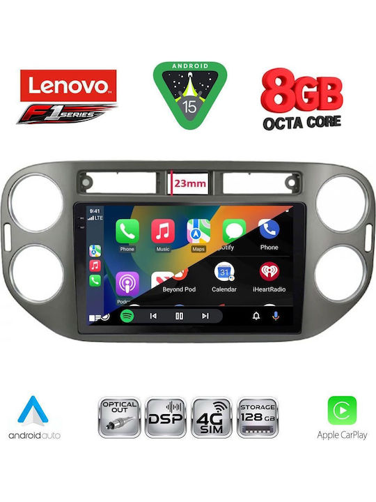 Lenovo Car Audio System for Volkswagen Tiguan 2011-2016 (Bluetooth/USB/WiFi/GPS/Apple-Carplay/Android-Auto) with Touch Screen 9"