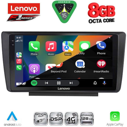 Lenovo Car Audio System for Skoda Octavia 2005-2012 (Bluetooth/USB/WiFi/GPS/Apple-Carplay/Android-Auto) with Touch Screen 9"