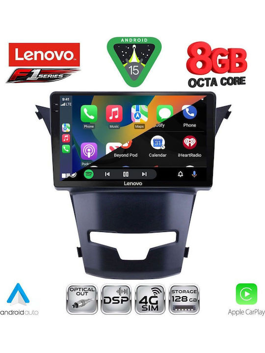 Lenovo Car Audio System for Daewoo Korando Ssangyong Korando 2014-2019 (Bluetooth/USB/WiFi/GPS/Apple-Carplay/Android-Auto) with Touch Screen 9"