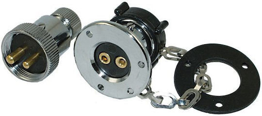 Osculati Inox Deck Steckdose 2 Positionen 3A
