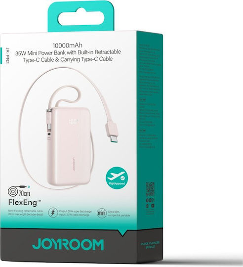Joyroom JR-PR2L Power Bank 10000mAh 35W Ladeleistung Rosa