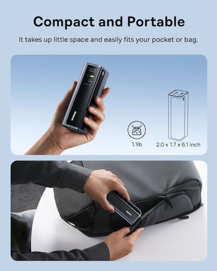 Baseus EnerGeek GP12 Power Bank 20800mAh 145W with 2 USB-A Ports and 2 USB-C Ports Gray