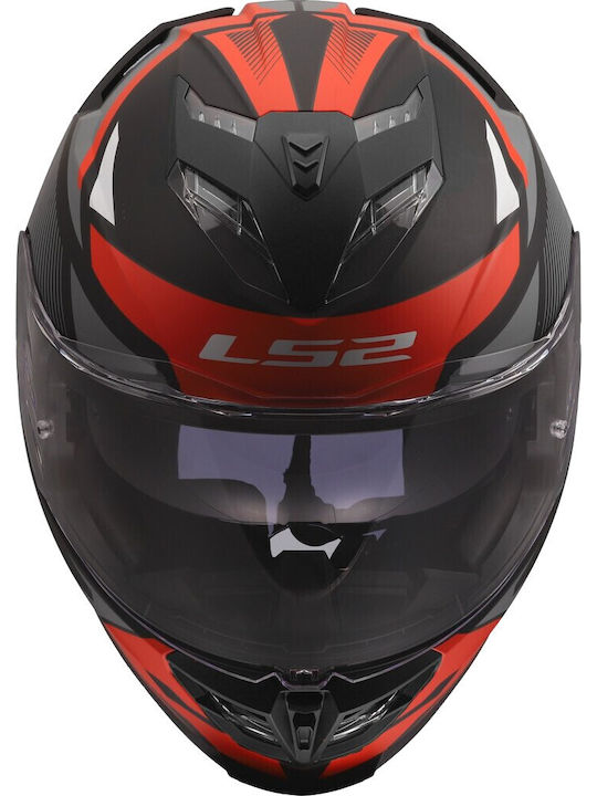 LS2 FF818 Storm III Komai Black/Red Мотоциклетна каска Full Face ECE 22.06 1600гр с Sunvisor