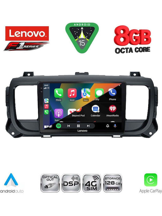 Lenovo Car Audio System for Toyota Proace 2017 with Touch Screen 9 inches Bluetooth USB Wi-Fi GPS Apple CarPlay Android Auto