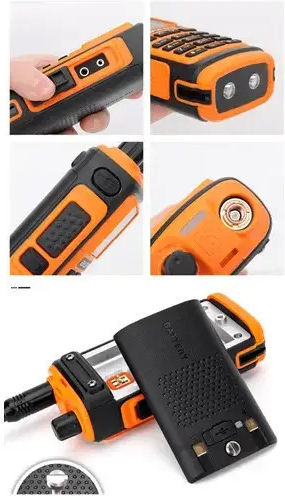 Baofeng BF-17M Wireless Transceiver UHF/VHF 5W with Color Screen In Orange Color