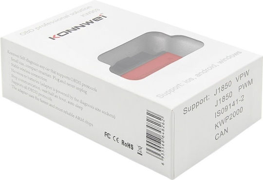 Konnwei Διαγνωστικό Αυτοκινήτου ELM 327 OBD 2 με Bluetooth Συμβατό με Android