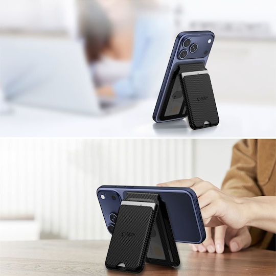 Tech-Protect MagSafe Θήκη Καρτών Magwallet Stand Carbon