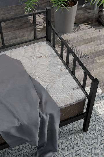 Μεταλλικό Daybed Μαύρο Μονό 90x190 – Πολυλειτουργικό Κρεβάτι 100x200 Cm
