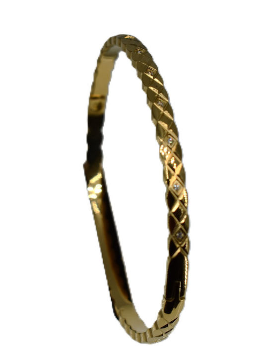 Elegant Women's Bracelet Handcuffs Made of Stainless Steel Gold Plated 7cm