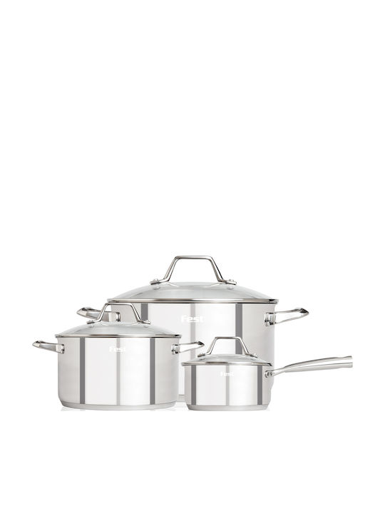 Fest Cookware Set of Stainless Steel with Ceramic Coating 7pcs