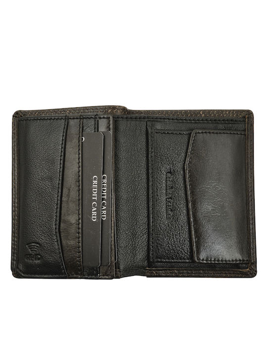 Leather Men's Wallet Classic with RFID Gray