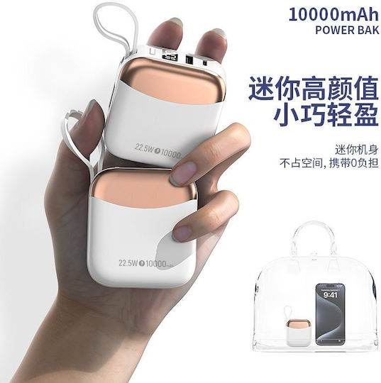 Nine R56J Power Bank 10000mAh 22.5W με Θύρα USB-A και Θύρα USB-C Μαύρο