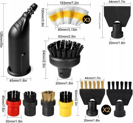 Set Brush Covers Karcher Easyfix Sc1 Sc2 Sc3 Sc4 Sc5 Microfiber