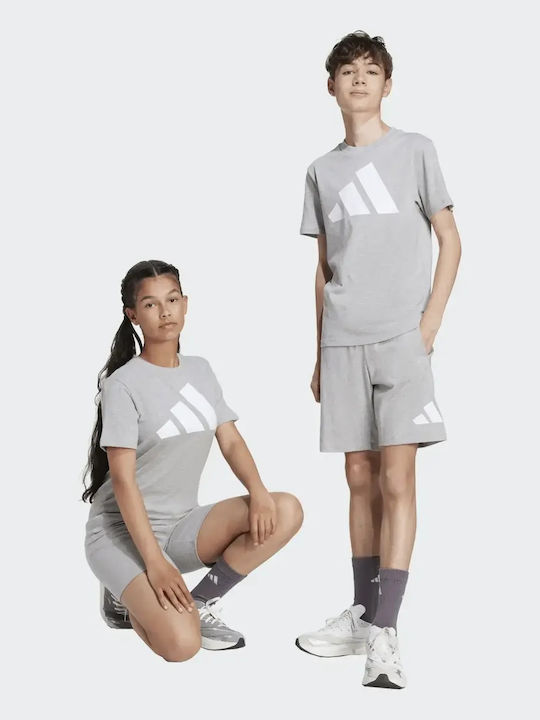 Kids' Athletic Shorts/Bermudas Medium Grey Heather/white