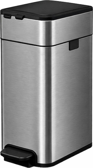 Delta Cleaning Inox Καλαθάκι Μπάνιου Soft Close 20lt Ασημί