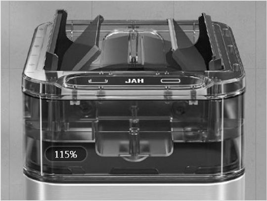 Delta Cleaning Inox Perie de toaletă Închidere lentă 20lt Argintiu