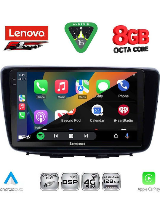 Lenovo Car Audio System for Suzuki Baleno 2016-2022 (Bluetooth/USB/WiFi/GPS/Apple-Carplay/Android-Auto) with Touch Screen 9"