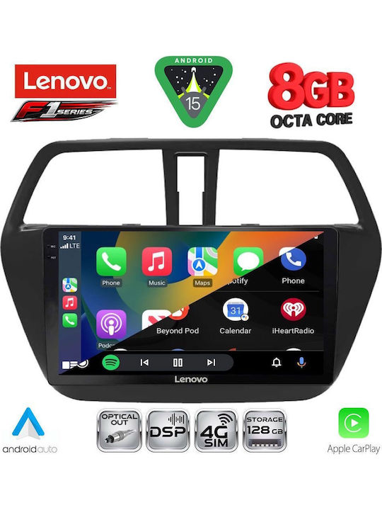 Lenovo Car Audio System for Suzuki SX4 S-Cross 2014-2021 (Bluetooth/USB/WiFi/GPS/Apple-Carplay/Android-Auto) with Touch Screen 9"
