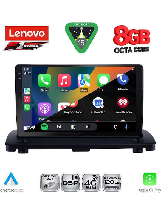 Lenovo Car Audio System for Volvo XC 90 2002-2014 (Bluetooth/USB/WiFi/GPS/Apple-Carplay/Android-Auto) with Touch Screen 9"