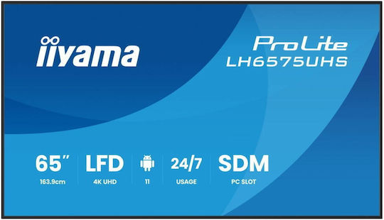 Iiyama LH6575UHS-B2AG Afișaj Public LCD IPS 4K UHD 65"