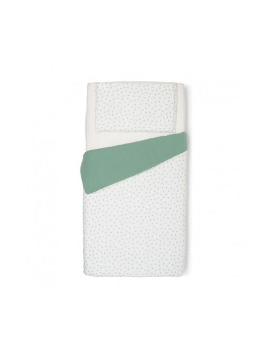 Foppapedretti Baby Duvet Cover Set With Pillowcase Green 100x100cm